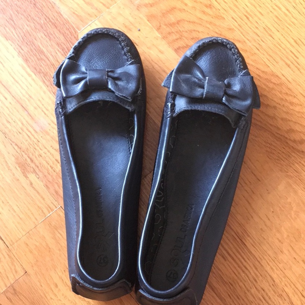 Black loafers